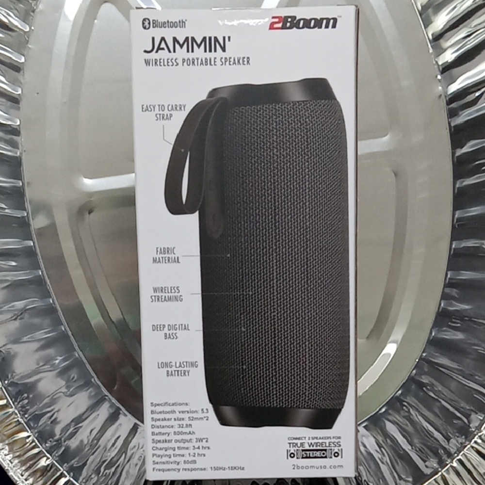 Jammin' Wireless Portable Speaker - Black